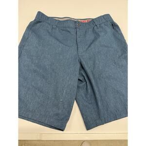 SwissTech Golf Shorts Men Size 34 Blue Heather - Flat Front - 100% Polyester